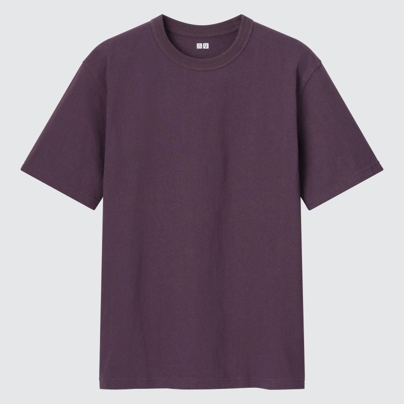 Purple Uniqlo U Crew Neck Short-sleeve Men T Shirts | 7945533