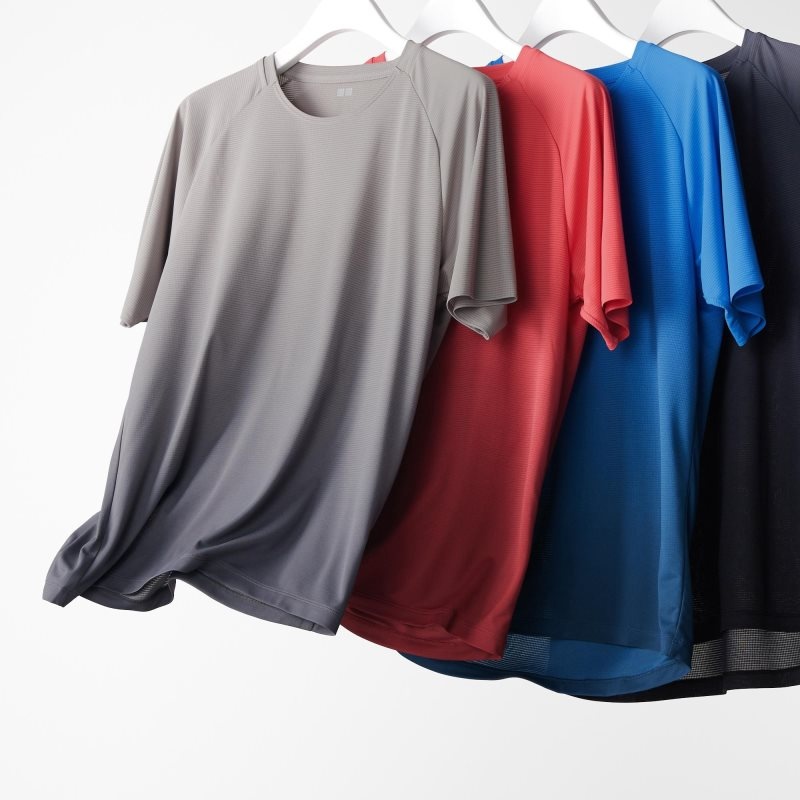 Red Uniqlo Dry-ex Crew Neck Short-sleeve Lightweight Men T Shirts | 1084972