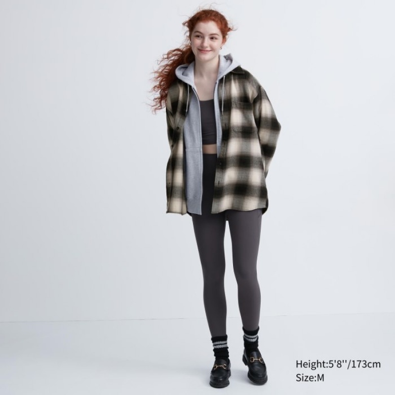 Red Uniqlo Flannel Checked Casual Women Shirts | 6173963