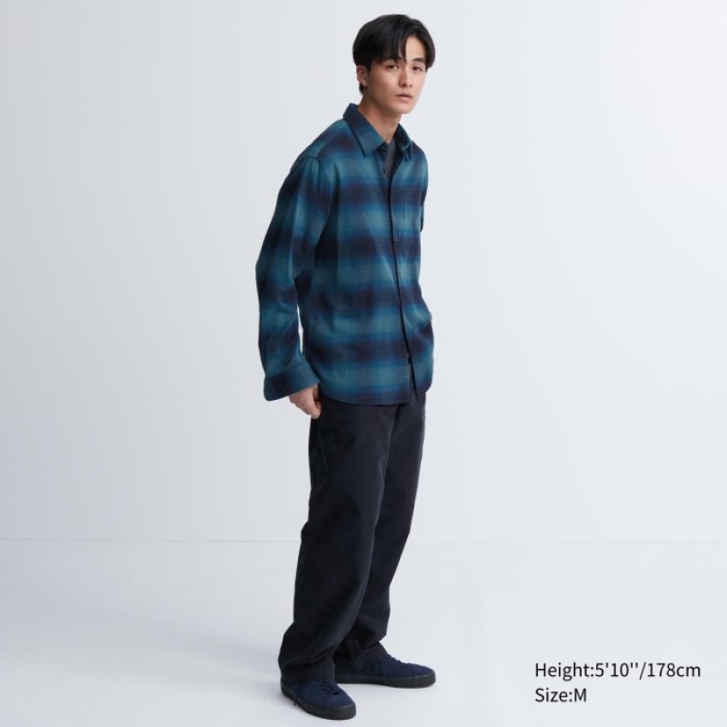 Red Uniqlo Flannel Checked Casual Women Shirts | 6173963