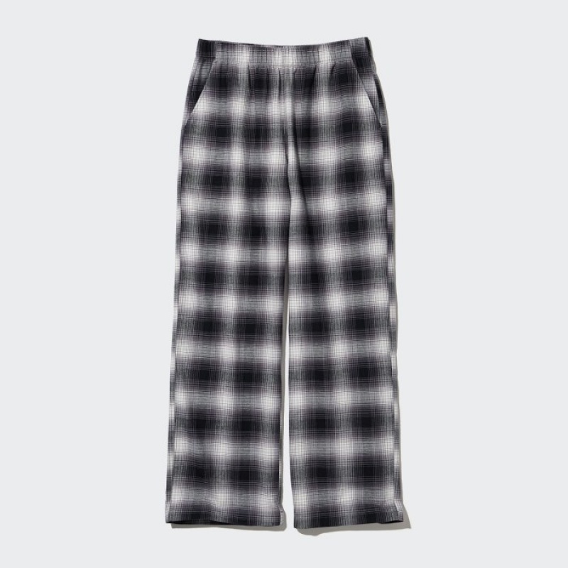 Red Uniqlo Flannel Checked Lounge Women Pants | 4150762