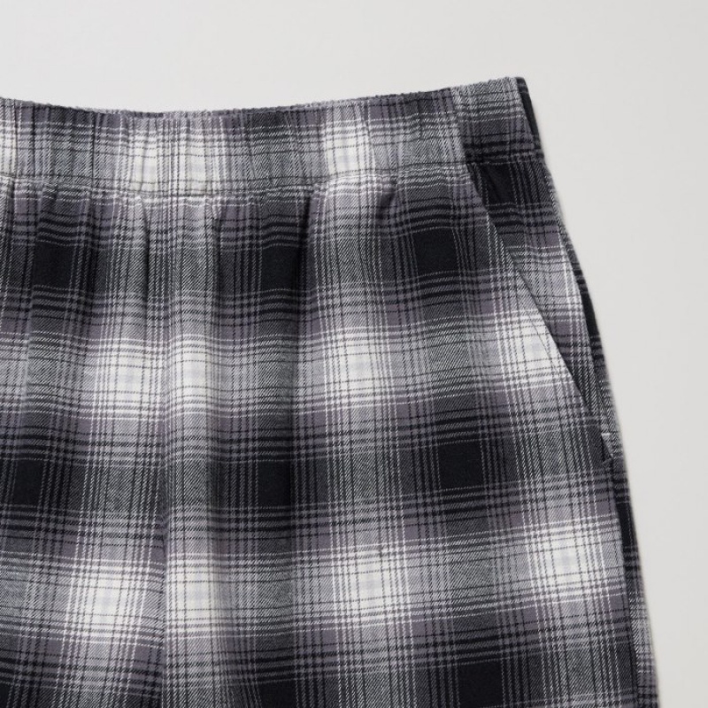 Red Uniqlo Flannel Checked Lounge Women Pants | 4150762