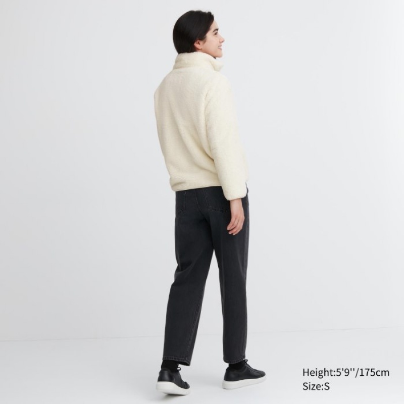 Red Uniqlo Fluffy Yarn Fleece Full-Zip Women Jackets | 9723859
