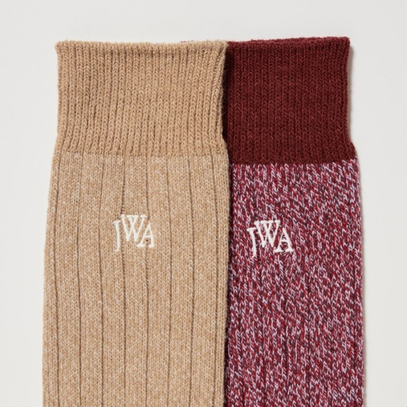 Red Uniqlo HEATTECH Anti-Odor Women Socks | 4673547