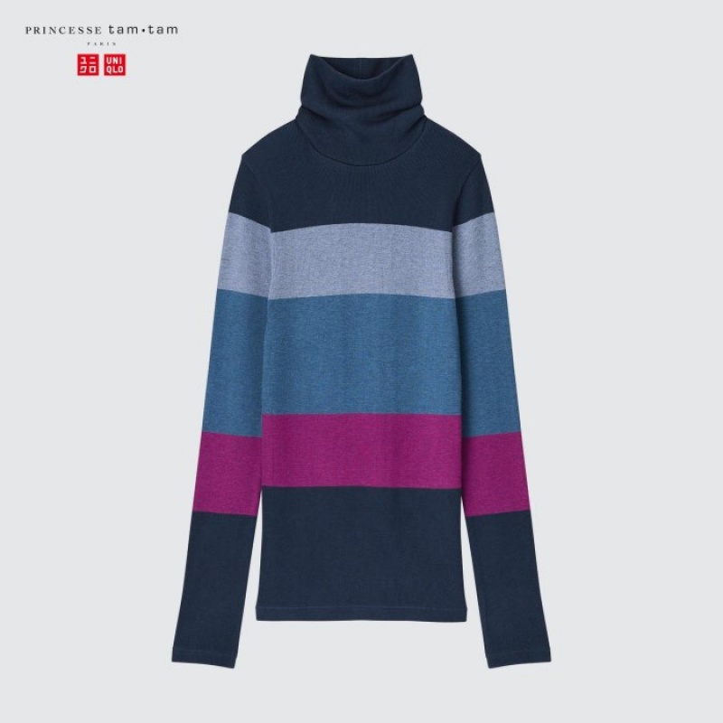 Red Uniqlo HEATTECH Seamless Ribbed Extra Warm Women T Shirts | 198545