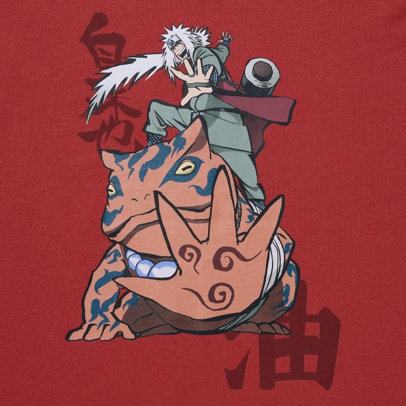 Red Uniqlo Naruto Ut Short-sleeve Graphic Jiraiya Men T Shirts | 7464275
