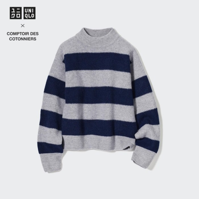Red Uniqlo Premium Lambswool Long-Sleeve Women Sweaters | 182799