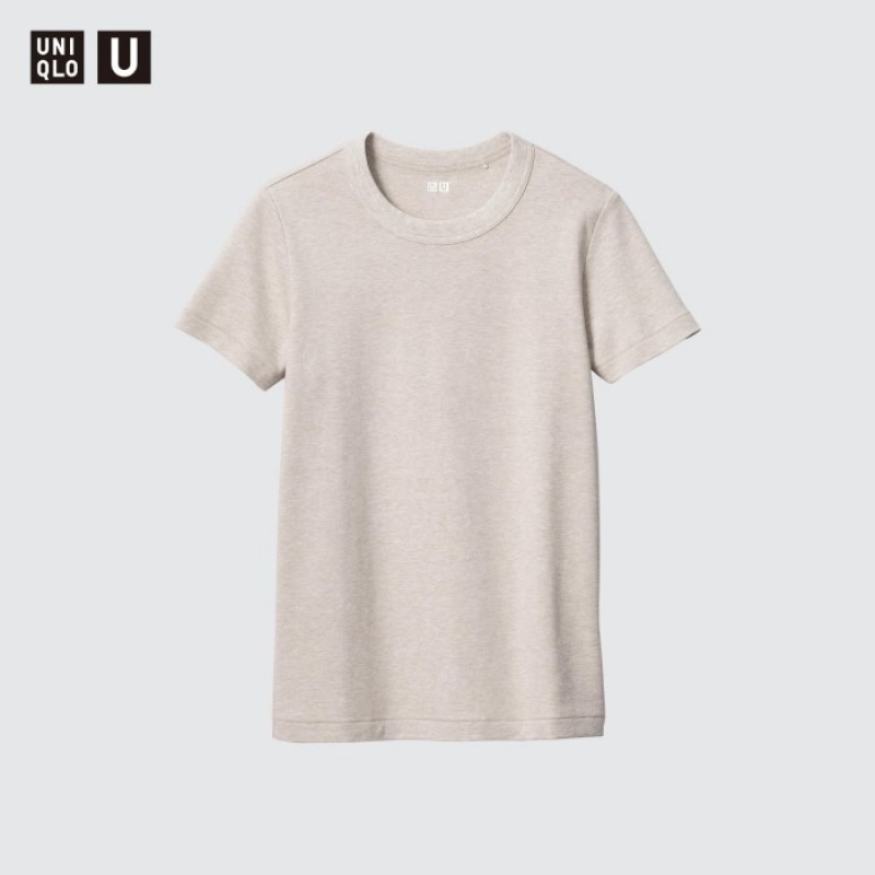 Red Uniqlo U Crew Neck Short-sleeve Women T Shirts | 6607420