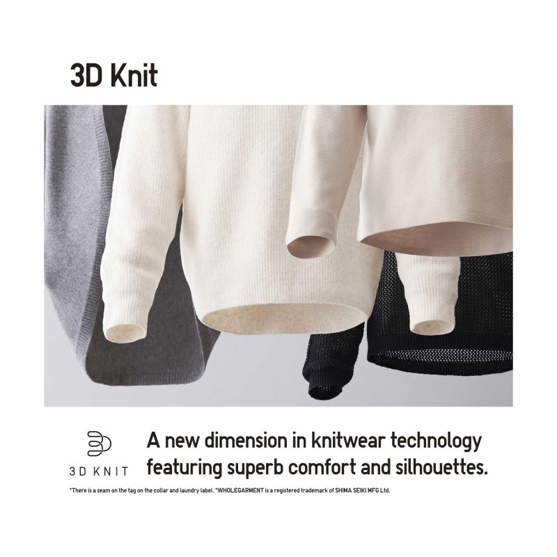 White Uniqlo 3d Knit Souffle Yarn Mock Neck Men Sweaters | 8629054