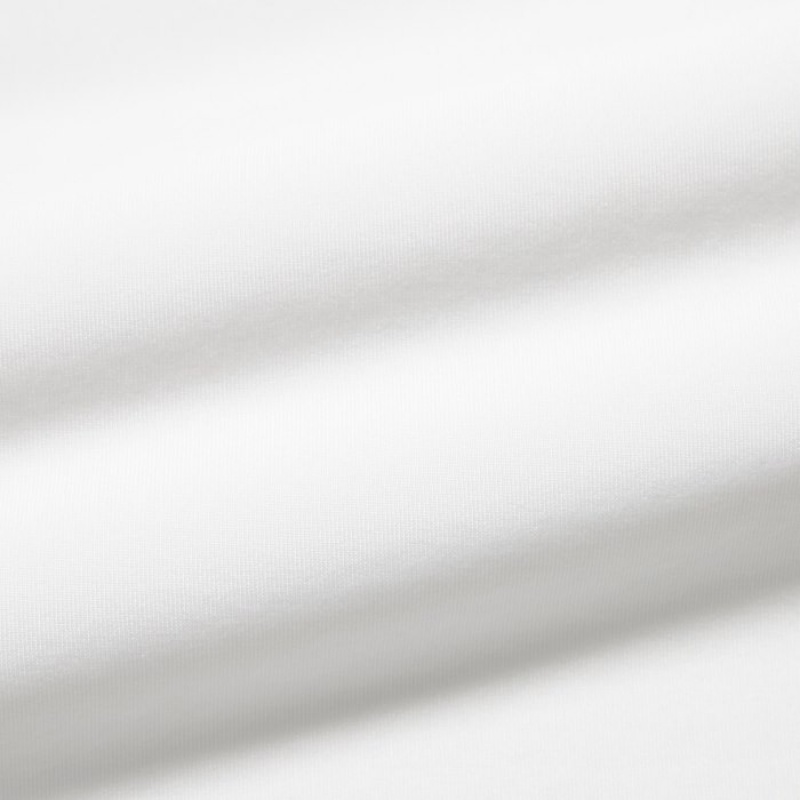 White Uniqlo AIRism Scoop Neck Short-Sleeve Women T Shirts | 3109142