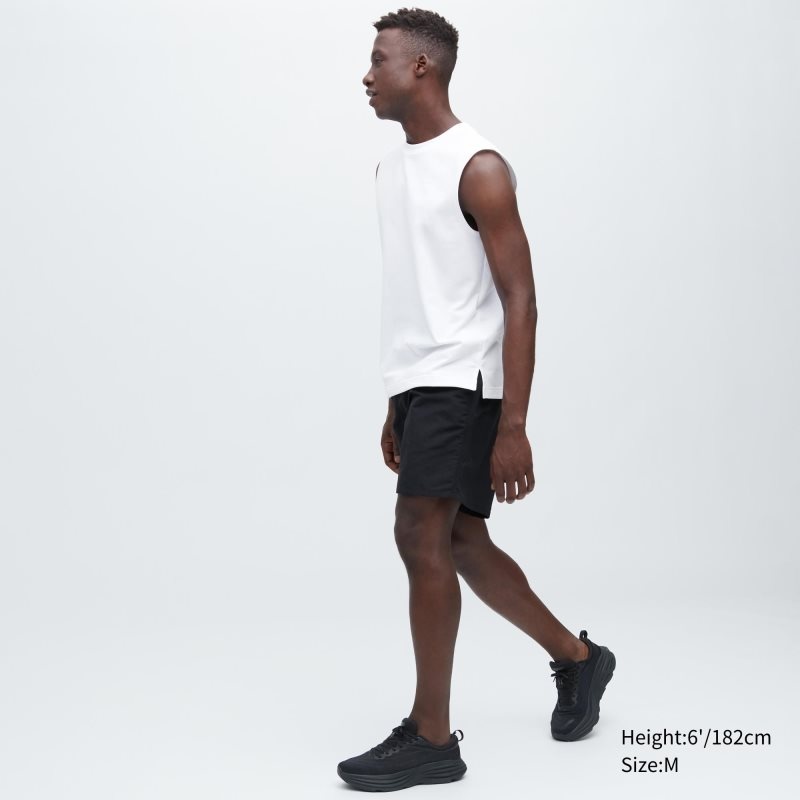 White Uniqlo Airism Cotton Sleeveless Men T Shirts | 3386578