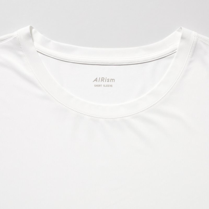 White Uniqlo Airism Crew Neck Short-sleeve Men T Shirts | 5534352