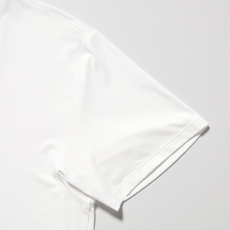 White Uniqlo Airism Crew Neck Short-sleeve Men T Shirts | 5534352