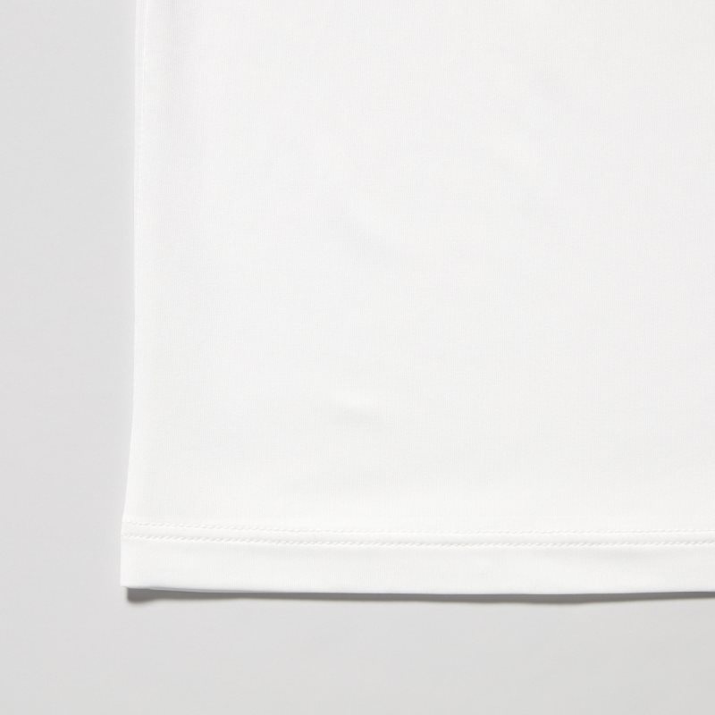White Uniqlo Airism Crew Neck Short-sleeve Men T Shirts | 5534352