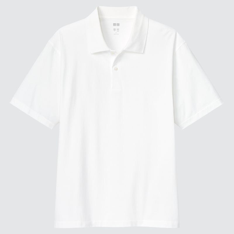 White Uniqlo Airism Men Polo Shirts | 5749454