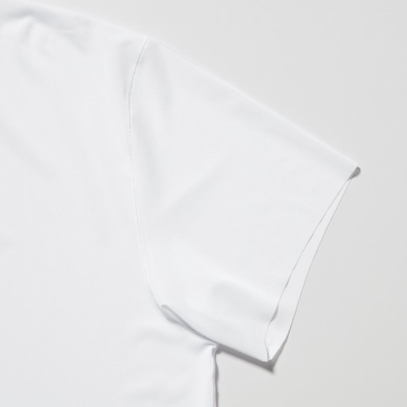 White Uniqlo Airism Mesh Anti-odor V-neck Men T Shirts | 9341977