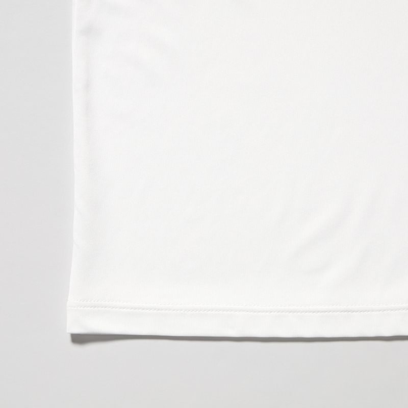 White Uniqlo Airism V-neck Short-sleeve Men T Shirts | 1177025