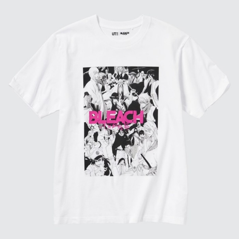 White Uniqlo BLEACH: Thousand-Year Blood War UT Short-Sleeve Women T Shirts | 4350003