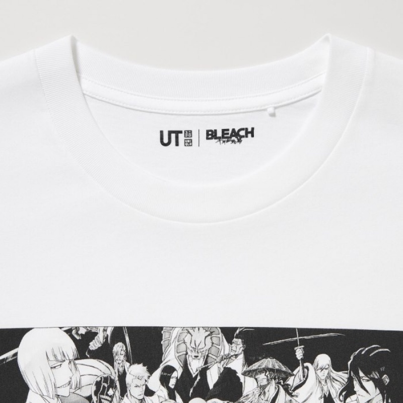 White Uniqlo BLEACH: Thousand-Year Blood War UT Short-Sleeve Women T Shirts | 4350003
