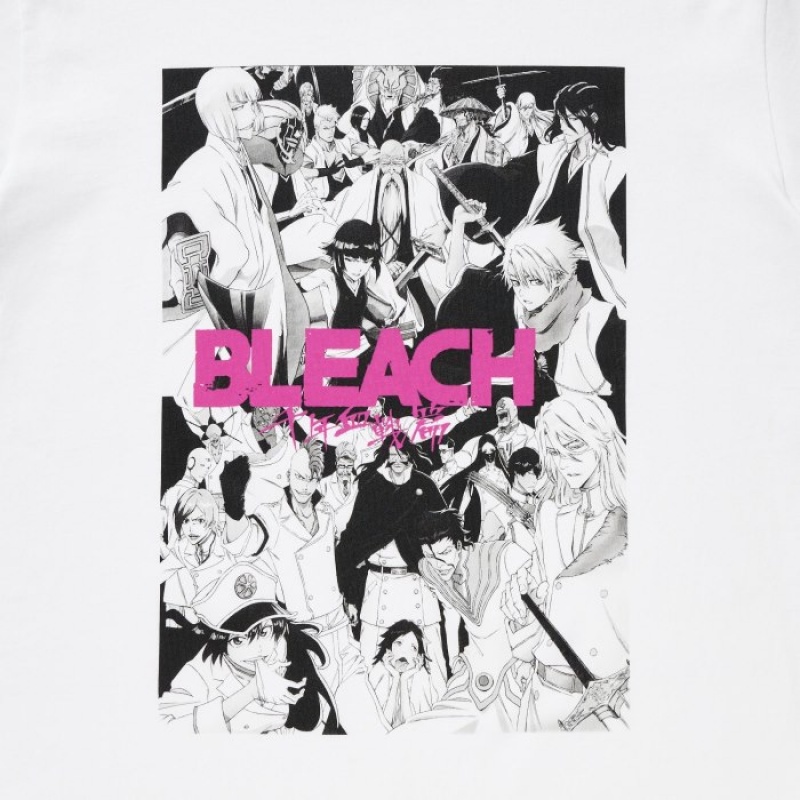 White Uniqlo BLEACH: Thousand-Year Blood War UT Short-Sleeve Women T Shirts | 4350003