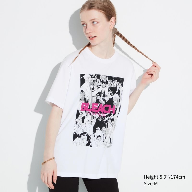 White Uniqlo Bleach: Thousand-year Blood War Ut Short-sleeve Graphic Men T Shirts | 6528928