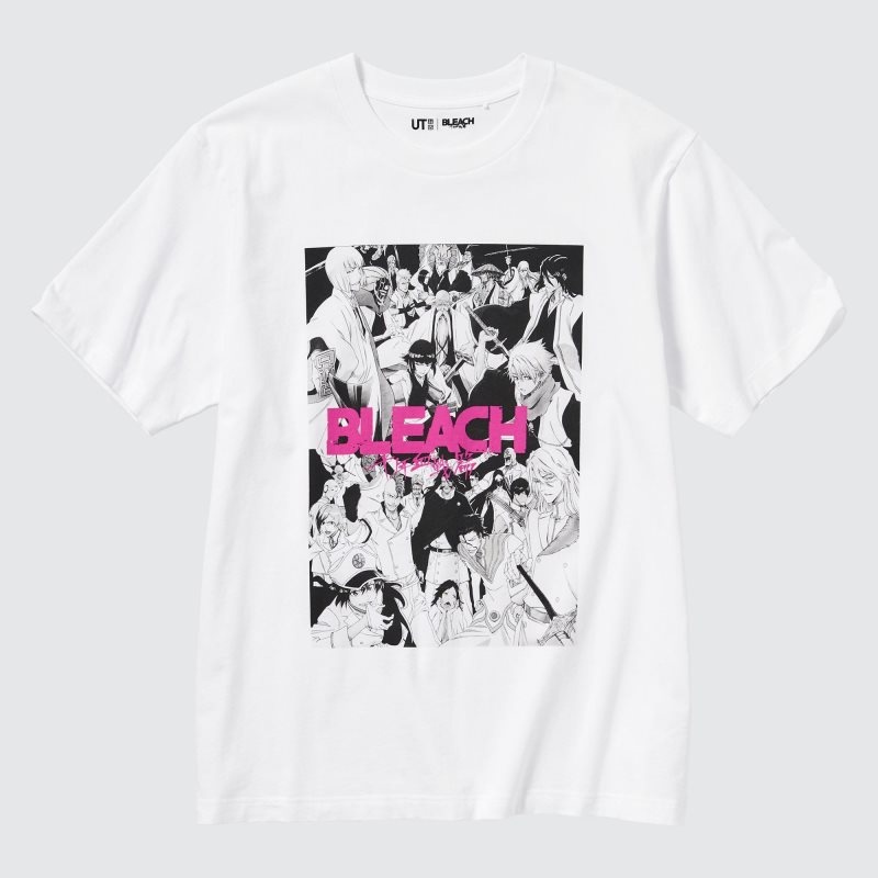 White Uniqlo Bleach: Thousand-year Blood War Ut Short-sleeve Graphic Men T Shirts | 6528928
