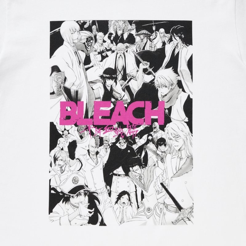White Uniqlo Bleach: Thousand-year Blood War Ut Short-sleeve Graphic Men T Shirts | 6528928
