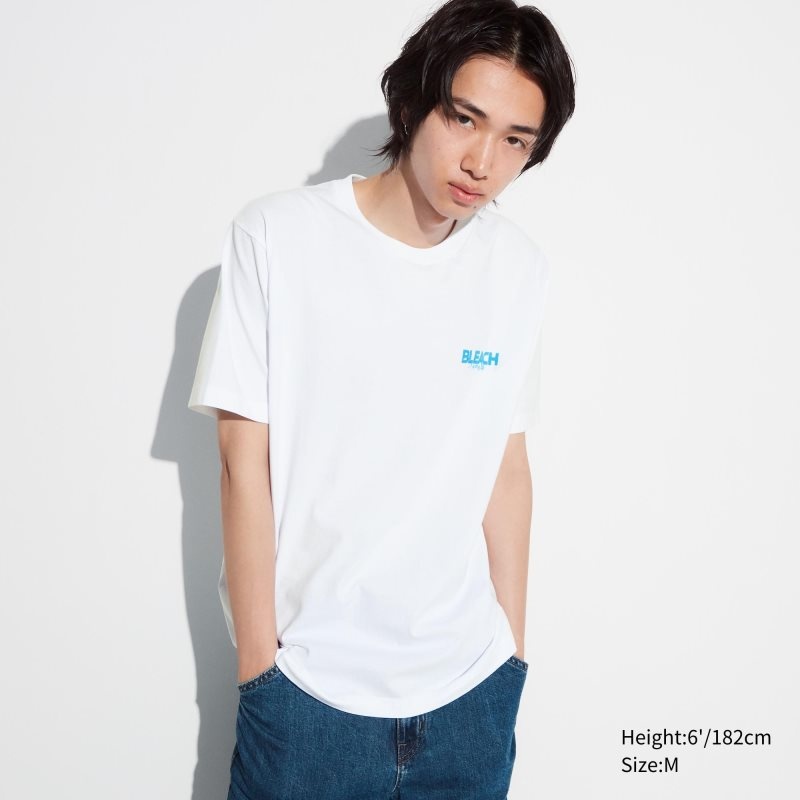 White Uniqlo Bleach: Thousand-year Blood War Ut Short-sleeve Graphic Men T Shirts | 9083187