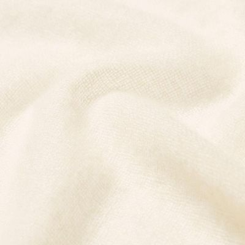 White Uniqlo Cashmere Stole Women Scarves | 911147