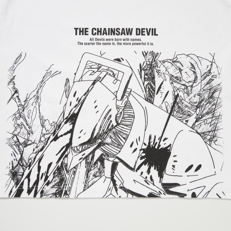 White Uniqlo Chainsaw Man × Kosuke Kawamura Ut Long-sleeve Graphic Men T Shirts | 6649713