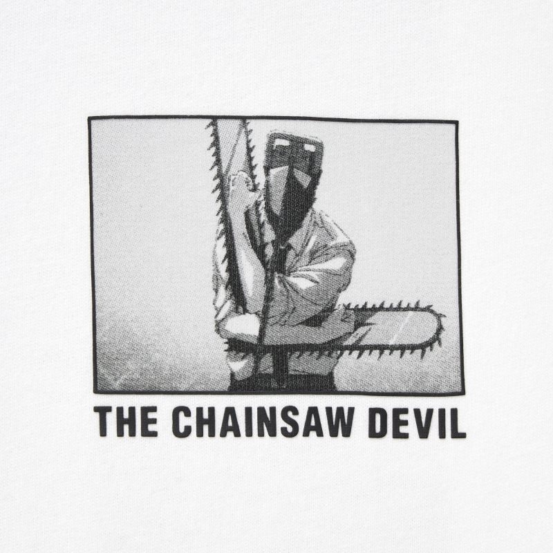 White Uniqlo Chainsaw Man × Kosuke Kawamura Short Sleeve Ut Oversized Men T Shirts | 3310935