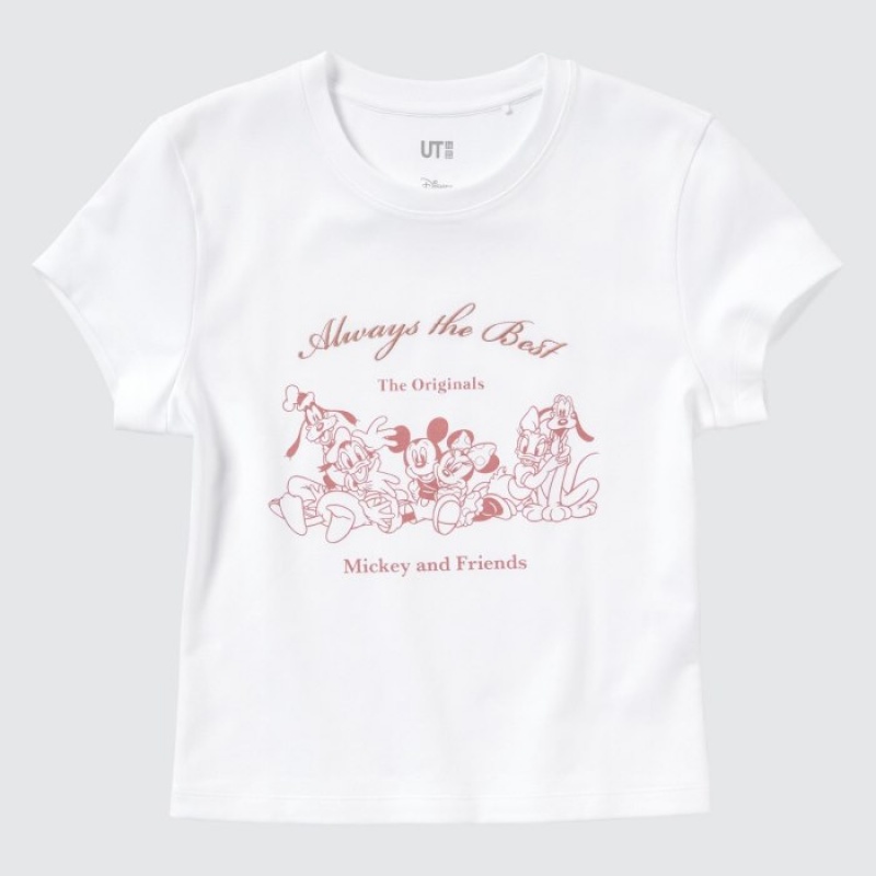 White Uniqlo Collection UT Short-Sleeve Women T Shirts | 7881980