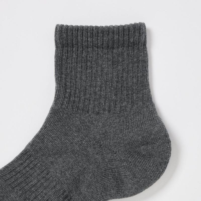 White Uniqlo Crew Pile Lined (3 Pairs) Women Socks | 3358645