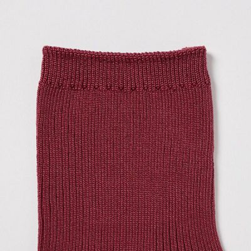 White Uniqlo Crew Ribbed (3 Pairs) Women Socks | 1859451