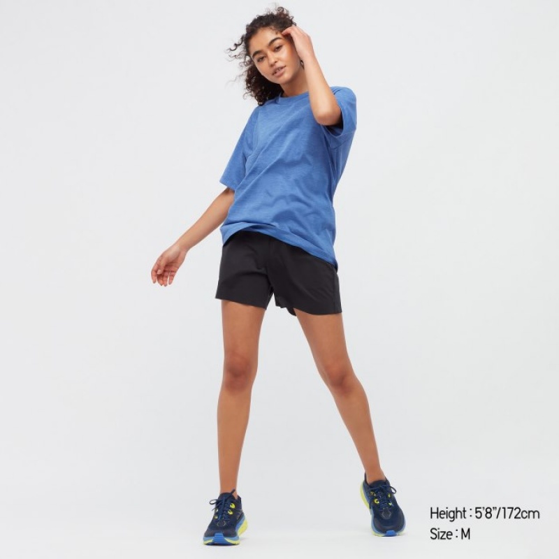 White Uniqlo DRY-EX Crew Neck Short-Sleeve Printed Women T Shirts | 7103860