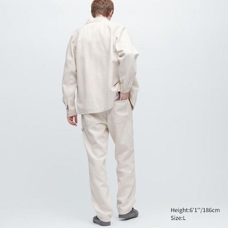 White Uniqlo Denim Work Women Pants | 4444434