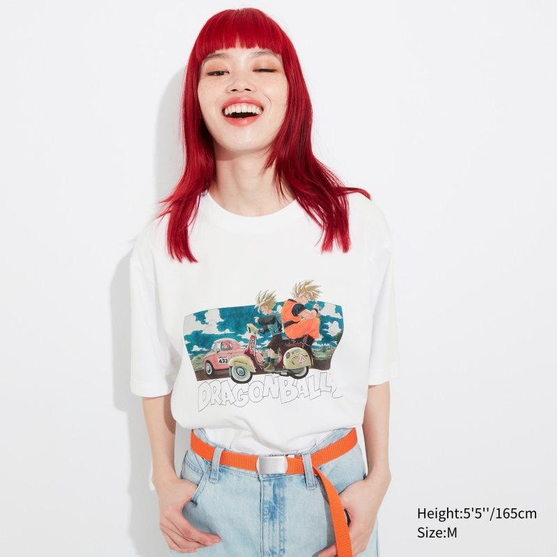 White Uniqlo Dragon Ball Ut Short-sleeve Graphic Men T Shirts | 6348898