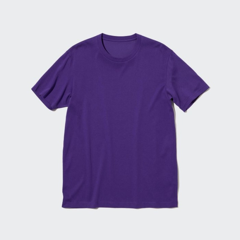 White Uniqlo Dry Color Crew Neck Short-Sleeve Women T Shirts | 8098364