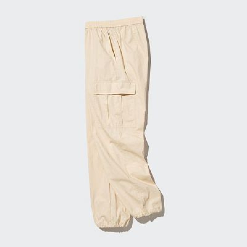 White Uniqlo Easy Cargo Women Pants | 4429780