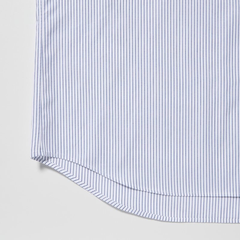 White Uniqlo Extra Fine Cotton Broadcloth Long-sleeve Men Shirts | 7175868