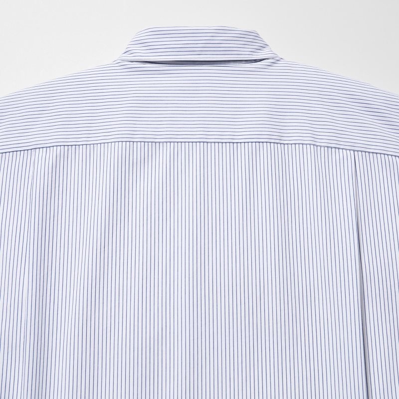White Uniqlo Extra Fine Cotton Broadcloth Long-sleeve Men Shirts | 7175868