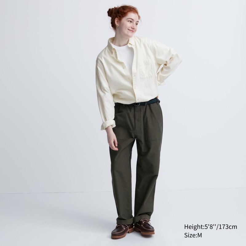 White Uniqlo Flannel Long-sleeve Solid Men Shirts | 4259158