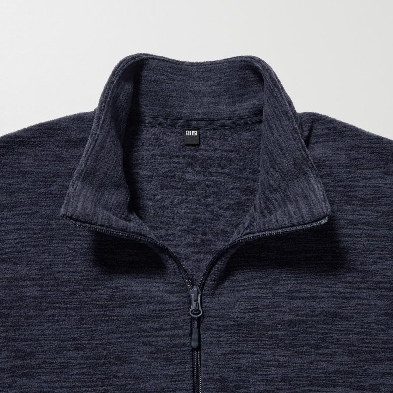 White Uniqlo Fleece Full-zip Long Sleeve Men Jackets | 4659678