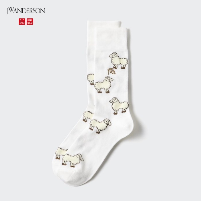White Uniqlo HEATTECH Anti-Odor Women Socks | 6282289
