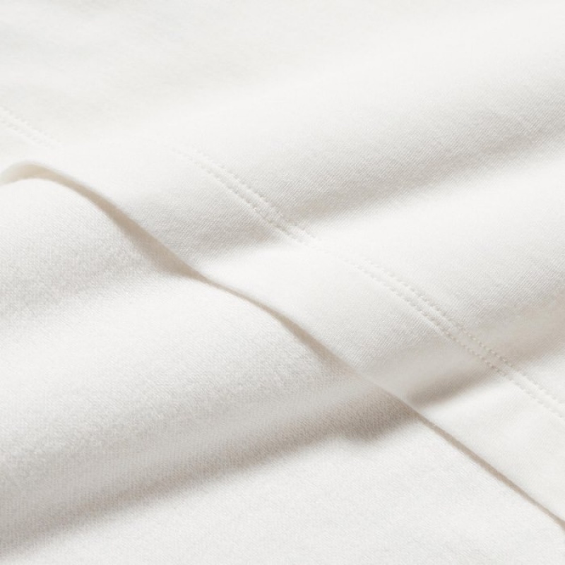 White Uniqlo HEATTECH Cotton Crew Neck Long-Sleeve Women T Shirts | 4640837