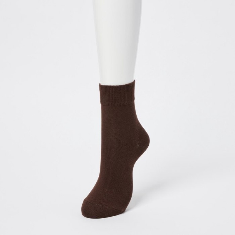 White Uniqlo HEATTECH Crew Relax Women Socks | 5452569