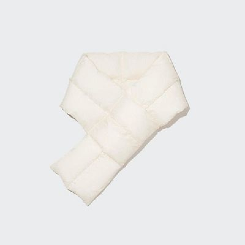 White Uniqlo HEATTECH Lined Padded Women Scarves | 6755736
