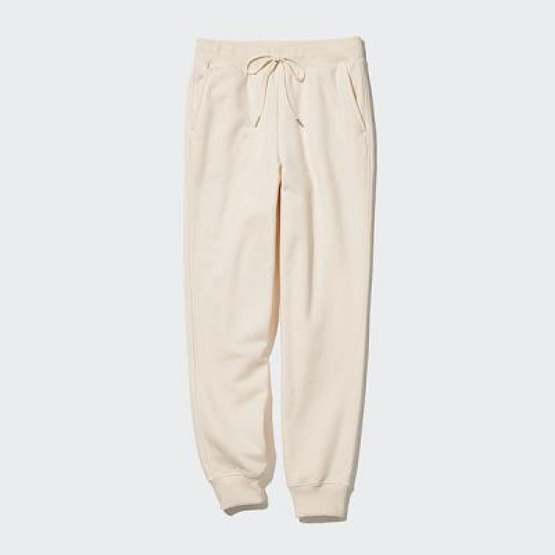 White Uniqlo HEATTECH Pile Lined Sweat Women Pants | 9792562