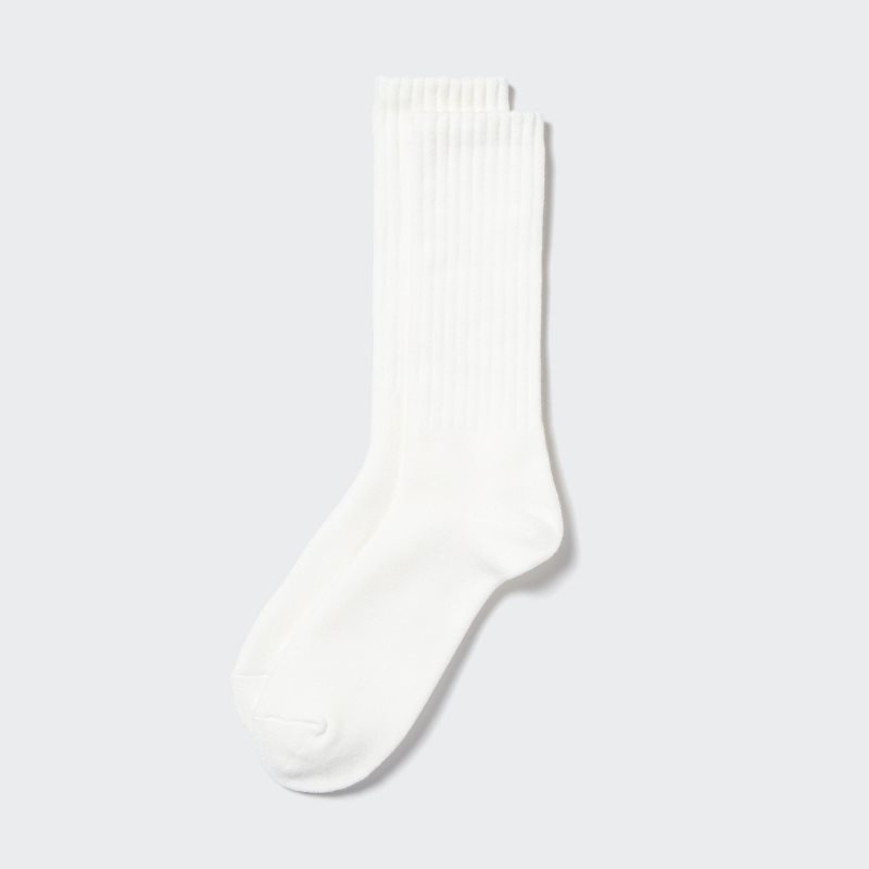 White Uniqlo HEATTECH Pile Men Socks | 3819691