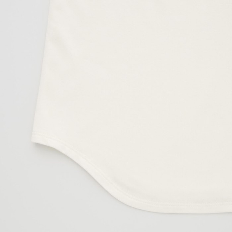White Uniqlo HEATTECH Sleeveless Silk Blend Women Tank Top | 6256124